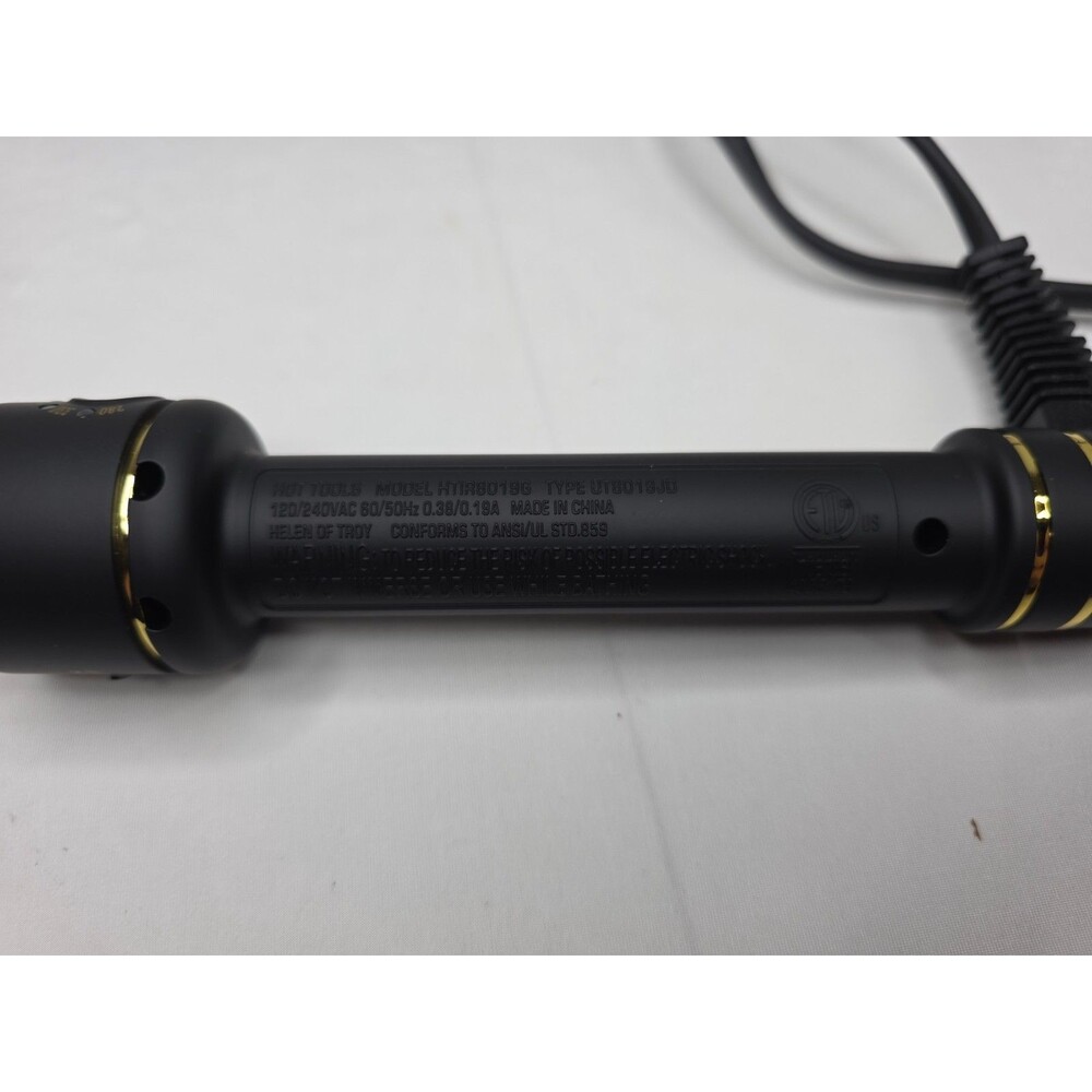 Hot Tools Pro Artist 24K Gold Extended Barrel Tapered Curling Iron HTIR8018G - Picture 7 of 9